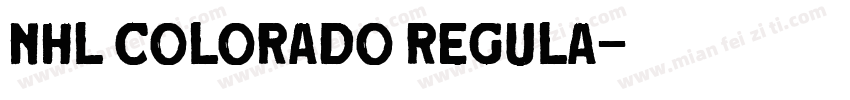NHL Colorado Regula字体转换